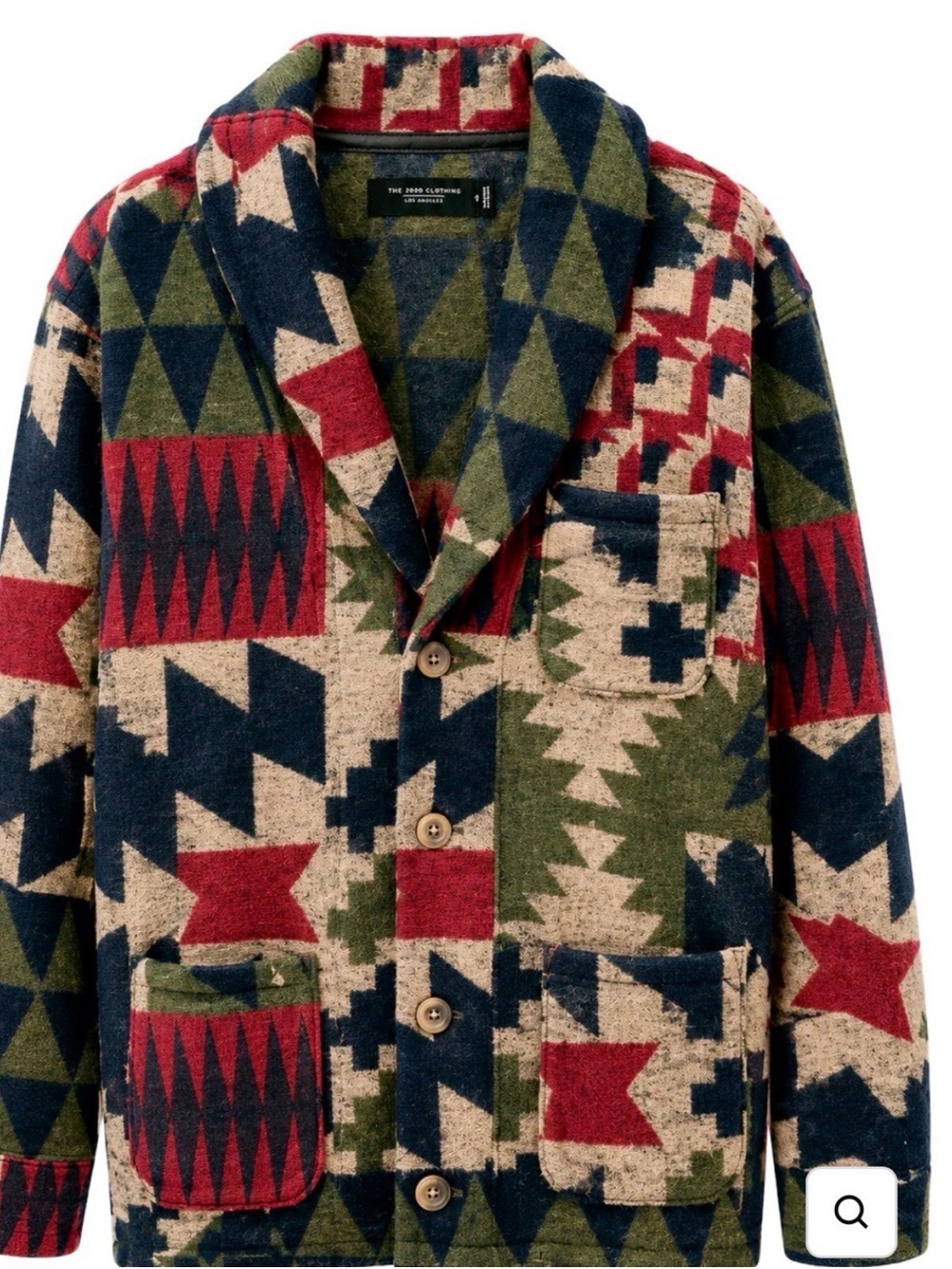 Junk Food Clothing XL Rune Cardigan Southwestern Aztec Knit Button Jacket NWT